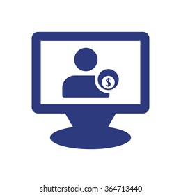 business  icon, vector illustration. Flat design style.