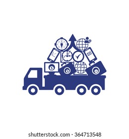   business Icon, vector illustration. Flat design style