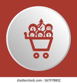   business. Icon, vector illustration. Flat design style