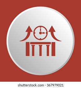 
  business icon, vector illustration.  Flat design style.