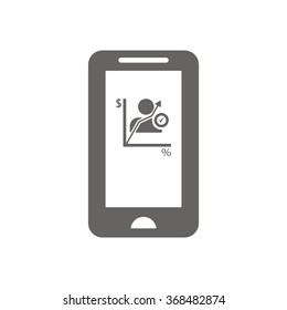  business  icon, vector illustration. Flat design style 