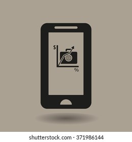   business  icon, vector illustration. Flat design style 