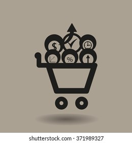  business. Icon, vector illustration. Flat design style