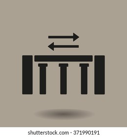 
 business icon, vector illustration.  Flat design style.