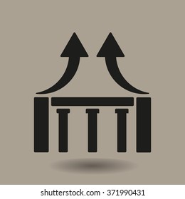 
  business icon, vector illustration.  Flat design style.
