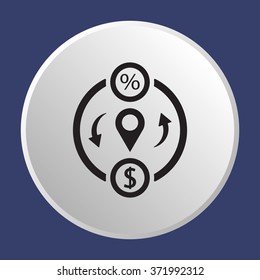   business  icon, vector illustration. Flat design style.