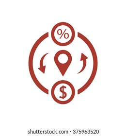  business  icon, vector illustration. Flat design  