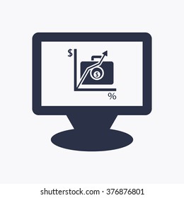  business Icon, vector illustration. Flat design 