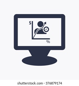  business Icon, vector illustration. Flat design  