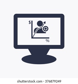  business Icon, vector illustration. Flat design  