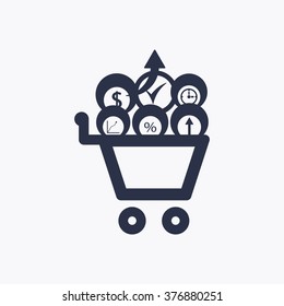  business. Icon, vector illustration. Flat design 
