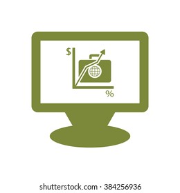  business Icon, vector illustration. Flat design style