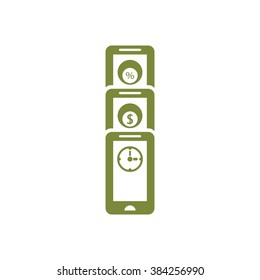  business Icon, vector illustration. Flat design style