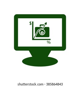  business Icon, vector illustration. Flat design style
