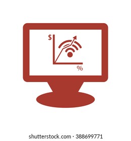  business Icon, vector illustration. Flat design style