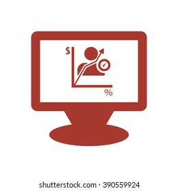  business Icon, vector illustration. Flat design style