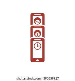 business Icon, vector illustration. Flat design style