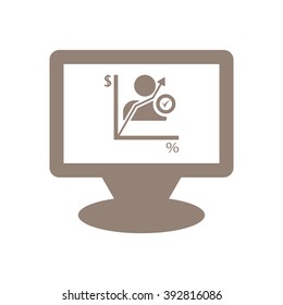  business Icon, vector illustration. Flat design style