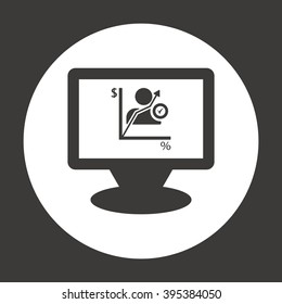 business Icon, vector illustration. Flat design style