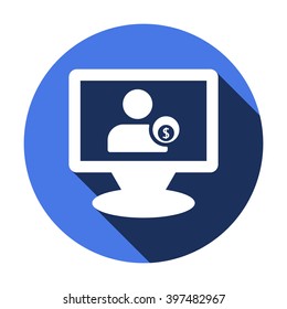  business Icon, vector illustration. Flat design style