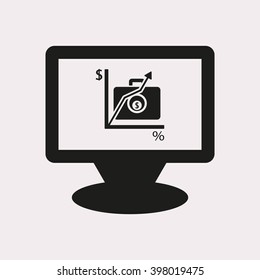  business Icon, vector illustration. Flat design style