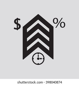 business  icon, vector illustration. Flat design style