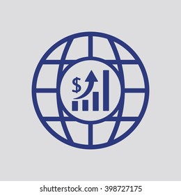  business Icon, vector illustration.  Flat design style