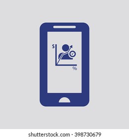  business Icon, vector illustration. Flat design style