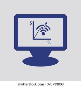  business Icon, vector illustration. Flat design style
