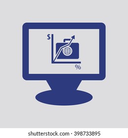  business Icon, vector illustration. Flat design style