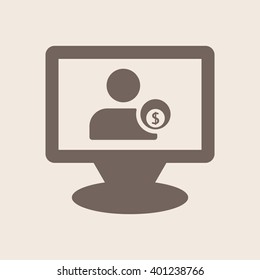 business Icon, vector illustration. Flat design style