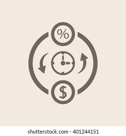  business Icon, vector illustration. Flat design style