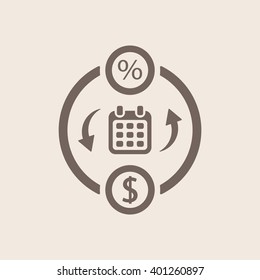  business Icon, vector illustration. Flat design style