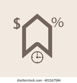  business  icon, vector illustration. Flat design style 