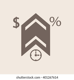  business  icon, vector illustration. Flat design style 