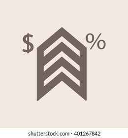  business  icon, vector illustration. Flat design style 