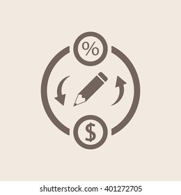  business Icon, vector illustration. Flat design style