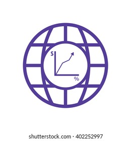 Business Icon, vector illustration.  Flat design style