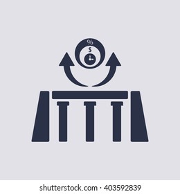  business Icon, vector illustration.  Flat design style