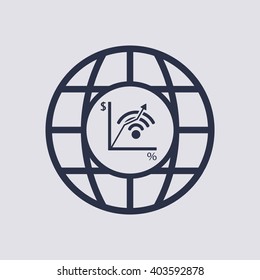  business Icon, vector illustration.  Flat design style