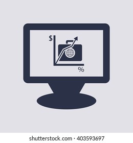  business Icon, vector illustration. Flat design style
