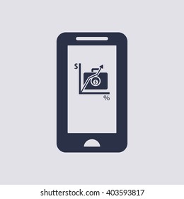  business Icon, vector illustration. Flat design style