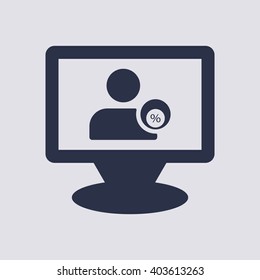  business Icon, vector illustration. Flat design style
