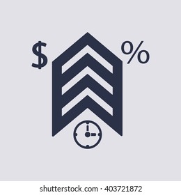  business  icon, vector illustration. Flat design style
