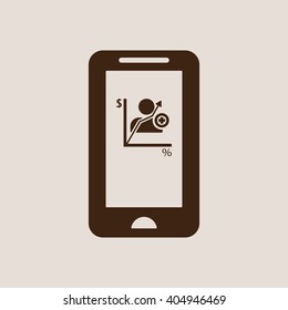  business Icon, vector illustration. Flat design style