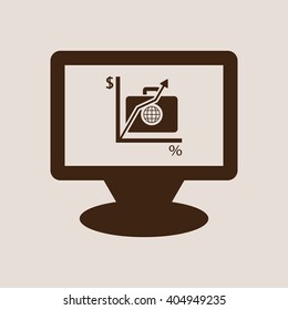  business Icon, vector illustration. Flat design style
