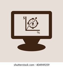  business Icon, vector illustration. Flat design style