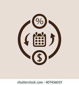 business Icon, vector illustration. Flat design style