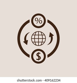  business Icon, vector illustration. Flat design style
