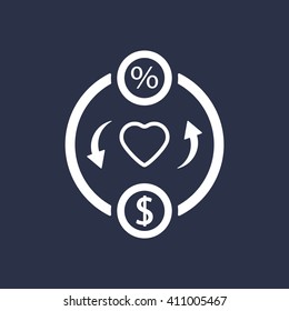  business Icon, vector illustration. Flat design style